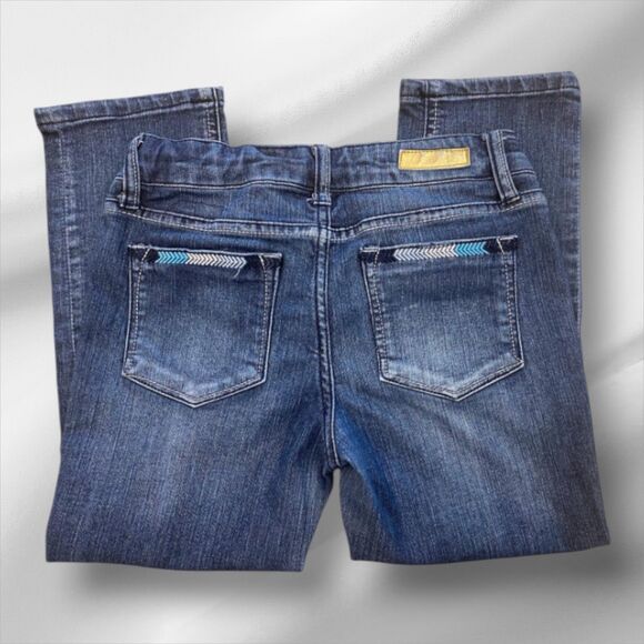 Distressed Blue Denim Capri Jeans – Size 10 - Vigoss “The Jagger” - Picture 2 of 4